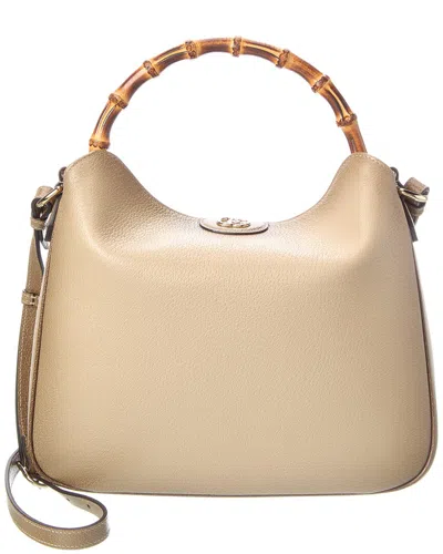 Gucci Diana Medium Leather Handbag In Neutral
