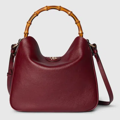 Gucci Diana Medium Shoulder Bag In Burgundy