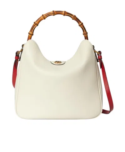 Gucci Diana Medium Shoulder Bag In White