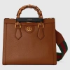 Gucci Diana Small Tote Bag In Brown