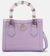Gucci Diana Mini Leather Tote Bag In Purple