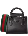 Gucci Diana Mini Leather Tote In Black