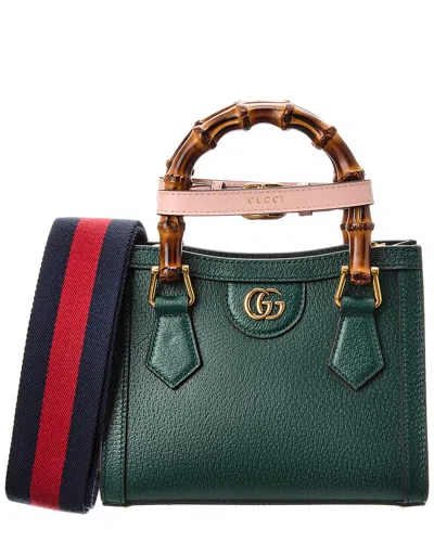 Gucci Diana Mini Leather Tote Bag In Black