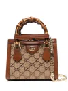 Gucci Diana Mini Gg Canvas Tote Bag In Brown