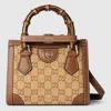 Gucci Diana Mini Tote Bag In Beige