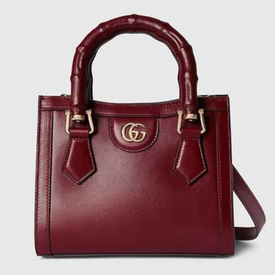 Gucci Diana Mini Tote Bag In Bordeaux