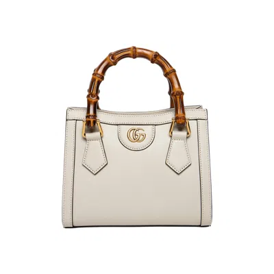 Pre-owned Gucci Diana Mini Tote Bag 'white/orange Fluo'