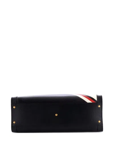 Pre-owned Gucci Diana Nm Bamboo Handle Printed Leather Large Tote Bag In Black