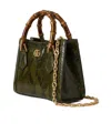 Gucci Diana Python Small Tote Bag In Green