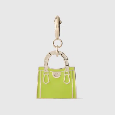Gucci Diana-shaped Bag Charm In Green