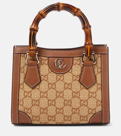 Gucci Diana Small Gg Canvas Tote Bag In Beige