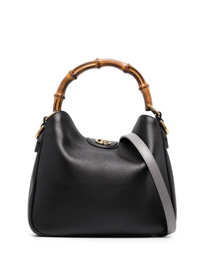 Gucci Diana Small Leather Shoulder Bag In Black