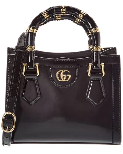 Gucci Diana Small Leather Tote In Black