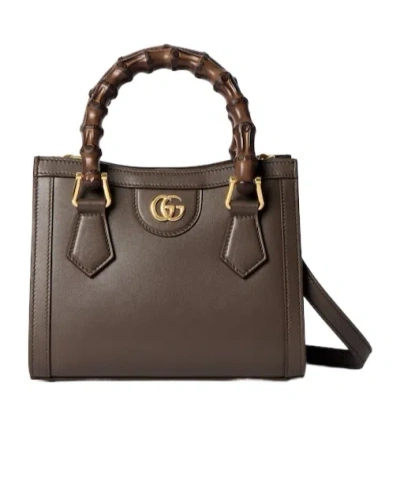 Gucci Diana Small Tote Bag In Brown