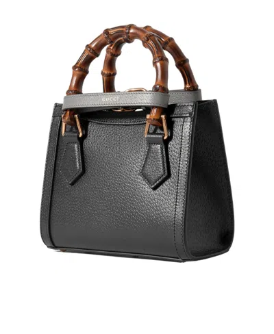 Gucci Diana Textured Mini Shoulder Bag In Black
