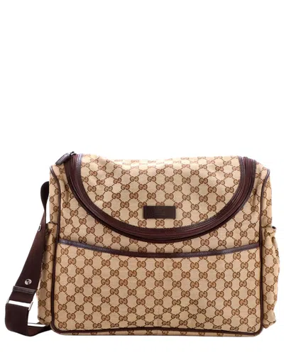 Pre-owned Gucci Diaper Crossbody Bag Gg Canvas (authentic Pre-loved)