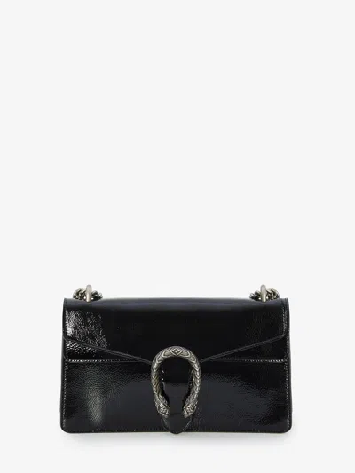 Gucci Chain Strap Shoulder Bag With Metal Hardware In Black