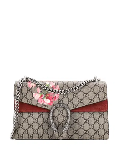 Pre-owned Gucci Dionysus Bag Blooms Print Gg Coated Canvas Small Shoulder Bag In Multi