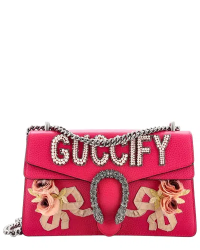 Gucci Dionysus Bag Embellished Leather Small (authentic Pre-loved) In Pink