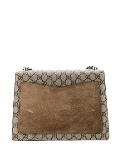 Pre-owned Gucci Dionysus Bag Gg Coated Canvas Medium Shoulder Bag In Brown