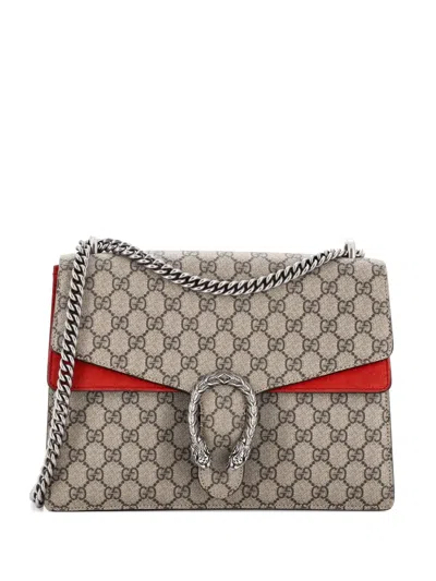 Pre-owned Gucci Dionysus Bag Gg Coated Canvas Medium Shoulder Bag In Brown