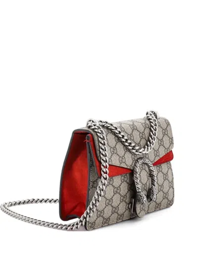 Pre-owned Gucci Dionysus Bag Gg Coated Canvas Mini Crossbody Bag In Brown