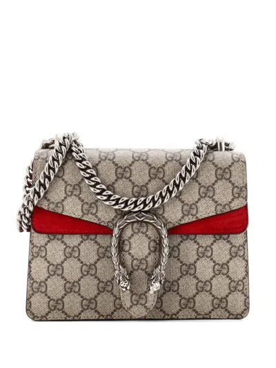 Pre-owned Gucci Dionysus Bag Gg Coated Canvas Mini Crossbody Bag In Brown