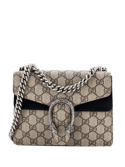Pre-owned Gucci Dionysus Bag Gg Coated Canvas Mini Crossbody Bag In Neutral