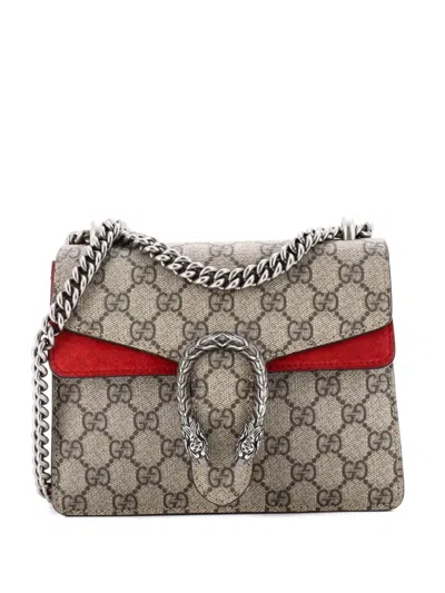 Pre-owned Gucci Dionysus Bag Gg Coated Canvas Mini Crossbody Bag In Red