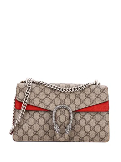 Pre-owned Gucci Dionysus Bag Gg Coated Canvas Small Shoulder Bag In Brown