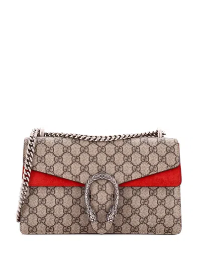 Pre-owned Gucci Dionysus Bag Gg Coated Canvas Small Shoulder Bag In Brown