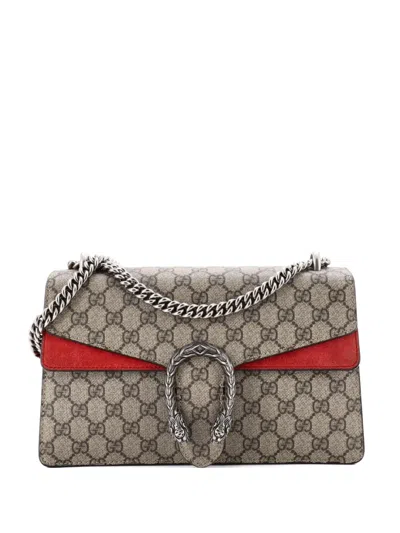 Pre-owned Gucci Dionysus Bag Gg Coated Canvas Small Shoulder Bag In Brown