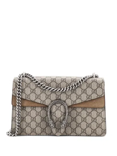 Pre-owned Gucci Dionysus Bag Gg Coated Canvas Small Shoulder Bag In Brown