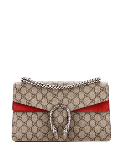 Pre-owned Gucci Dionysus Bag Gg Coated Canvas Small Shoulder Bag In Brown
