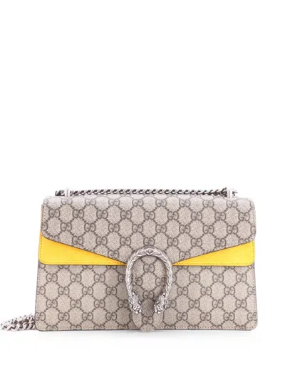 Pre-owned Gucci Dionysus Bag Gg Coated Canvas Small Shoulder Bag In Brown