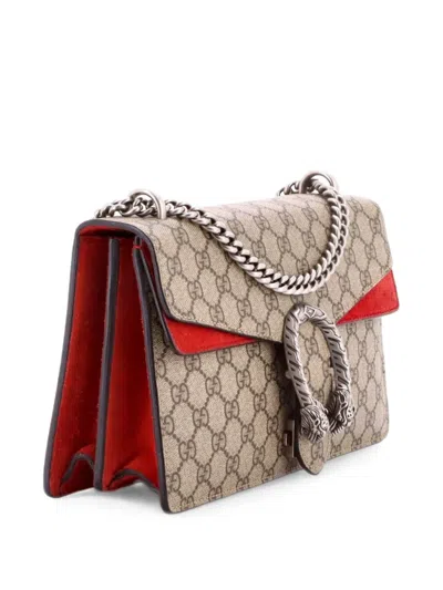 Pre-owned Gucci Dionysus Bag Gg Coated Canvas Small Shoulder Bag In Brown