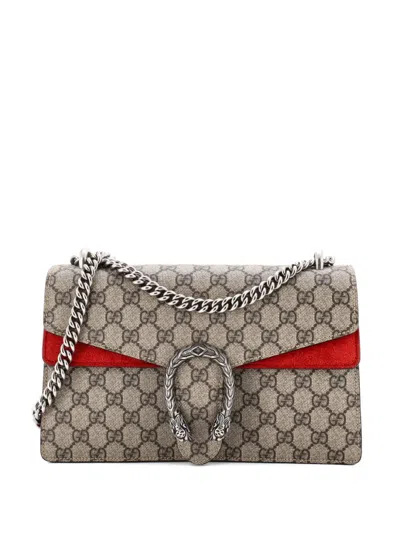 Pre-owned Gucci Dionysus Bag Gg Coated Canvas Small Shoulder Bag In Neutral