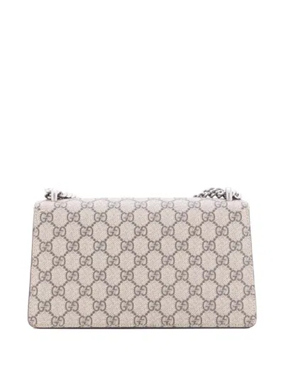 Pre-owned Gucci Dionysus Bag Gg Coated Canvas With Crystal Embellished Metal Small Shoulder Bag In Brown
