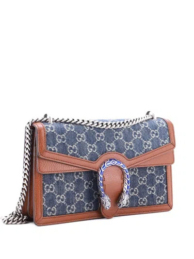 Pre-owned Gucci Dionysus Bag Gg Denim Small Shoulder Bag In Blue