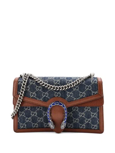 Pre-owned Gucci Dionysus Bag Gg Denim Small Shoulder Bag In Blue