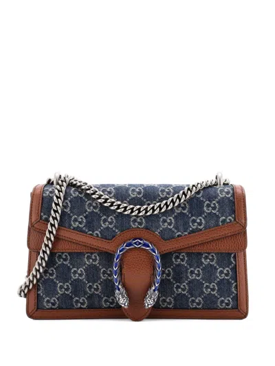 Pre-owned Gucci Dionysus Bag Gg Denim Small Shoulder Bag In Blue