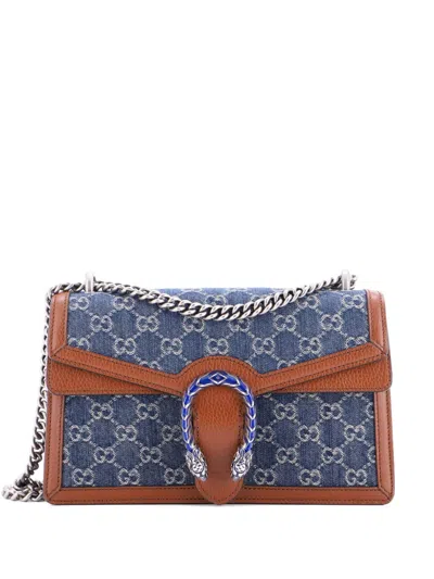 Pre-owned Gucci Dionysus Bag Gg Denim Small Shoulder Bag In Blue