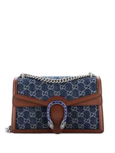 Pre-owned Gucci Dionysus Bag Gg Denim Small Shoulder Bag In Blue