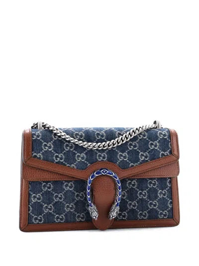 Pre-owned Gucci Dionysus Bag Gg Denim Small Shoulder Bag In Blue