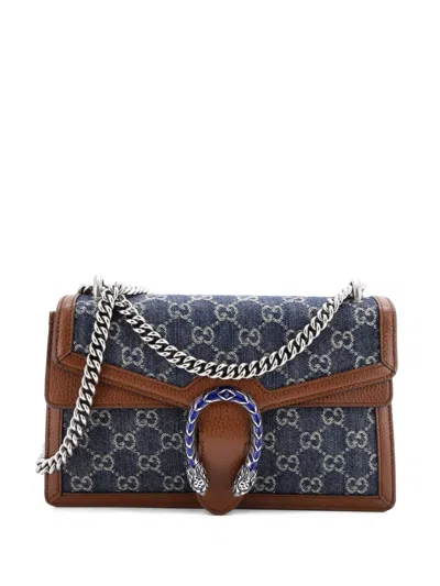 Pre-owned Gucci Dionysus Bag Gg Denim Small Shoulder Bag In Blue