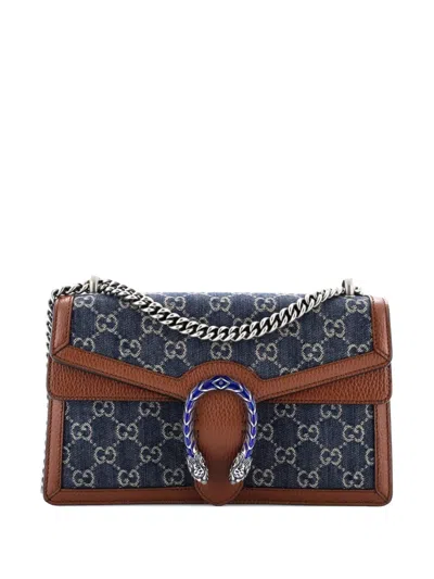 Pre-owned Gucci Dionysus Bag Gg Denim Small Shoulder Bag In Blue