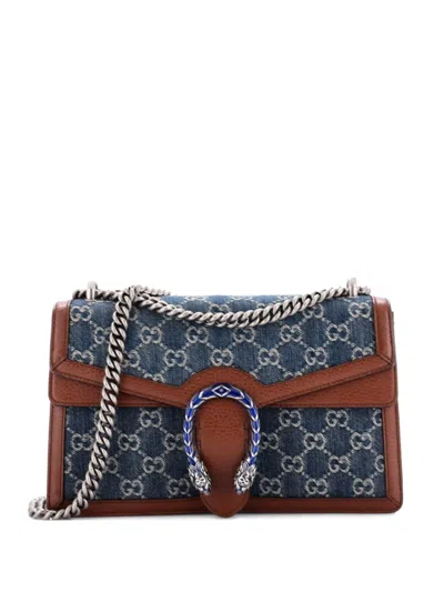 Pre-owned Gucci Dionysus Bag Gg Denim Small Shoulder Bag In Blue