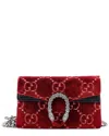 Gucci Dionysus Bag Gg Velvet Super Mini (authentic Pre-loved) In Red