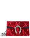 Gucci Dionysus Bag Gg Velvet Super Mini (authentic Pre-loved) In Red