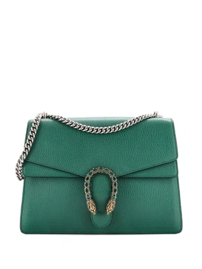 Pre-owned Gucci Dionysus Bag Leather Medium Shoulder Bag In Green